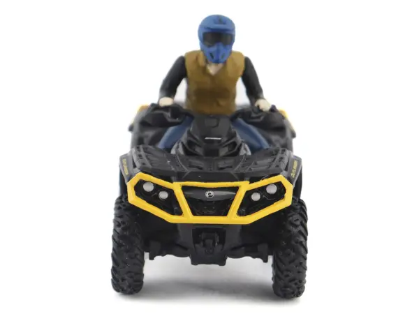 Can-Am Outlander XT-P 1000R ATV Iron Gray and Neo Yellow with Driver Figure 1/32 Diecast Model by BRP Models #4