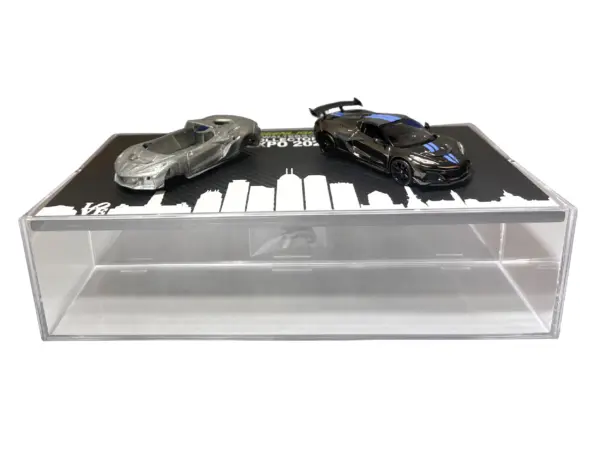 2025 Chevrolet Corvette C8 ZR1 Black with Blue Stripes with Raw Casting Dual Pack "2025 Greenlight Waltersons Collector's Expo Exclusive" 1/64 Diecast Model Car by Greenlight #3