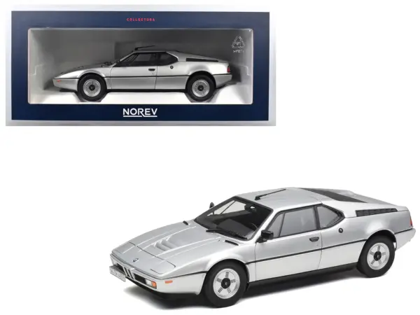 1980 BMW M1 Silver Metallic 1/18 Diecast Model Car by Norev #1