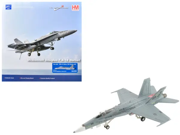 McDonnell Douglas F/A-18C Hornet Aircraft "VFA-15 Retro TAC Demo Jet VFA-106 Gladiators" (2017) United States Navy "Air Power Series" 1/72 Diecast Model by Hobby Master #1