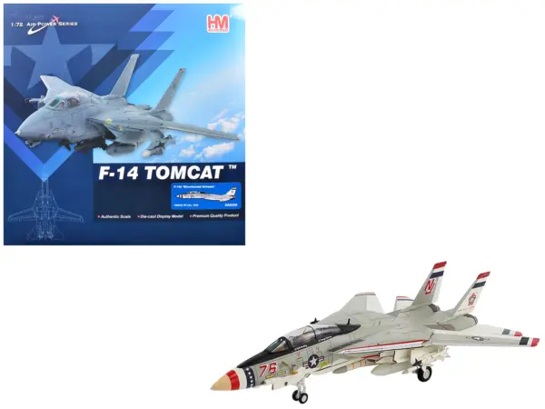 Grumman F-14A Tomcat Fighter Aircraft "Bicentennial Scheme VF-124" (1976) United States Navy "Air Power Series" 1/72 Diecast Model by Hobby Master #1