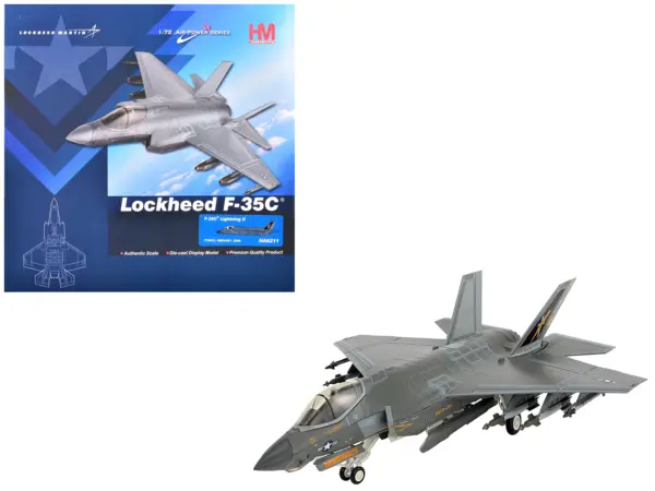 Lockheed F-35C Lightning II Aircraft "VMFA-251" (2024) United States Marine Corps "Air Power Series" 1/72 Diecast Model by Hobby Master #1