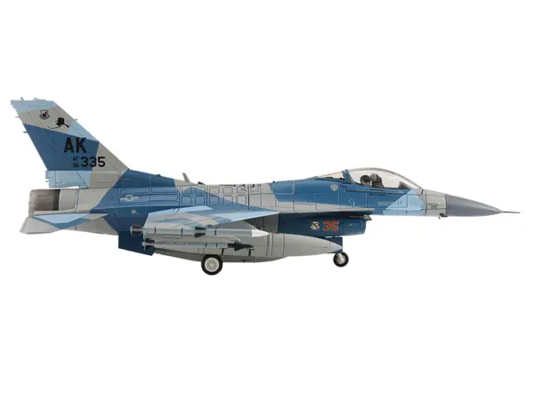 Lockheed F-16C Fighting Falcon Fighter Aircraft "86-0335 Blue Splinter 354th Wing 18th AGRS Eielson AFB" (2018) United States Air Force "Air Power Series" 1/72 Diecast Model by Hobby Master #2