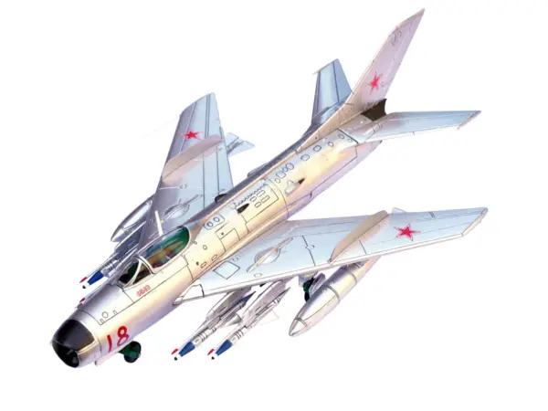 Mikoyan-Gurevich MiG-19PM Farmer-E Fighter Aircraft "Red 18" Soviet Air Force 1/72 Diecast Model by Panzerkampf #4