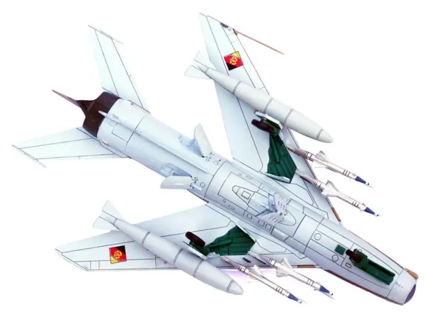 Mikoyan-Gurevich MiG-19PM Farmer-E Fighter Aircraft "Red 335" East German Air Force 1/72 Diecast Model by Panzerkampf #5