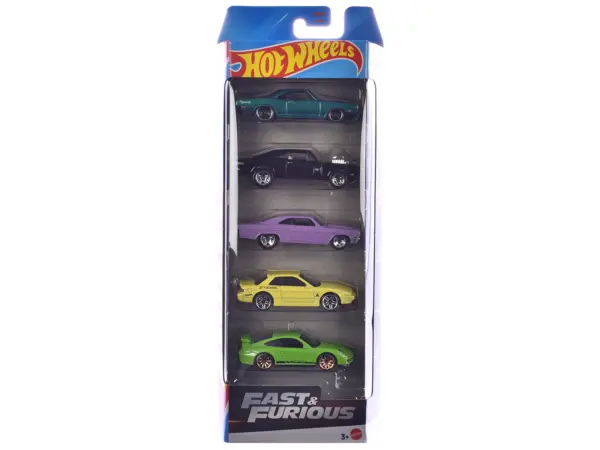 "Fast & Furious" 5 piece Set die Diecast Model Cars by Hot Wheels #1
