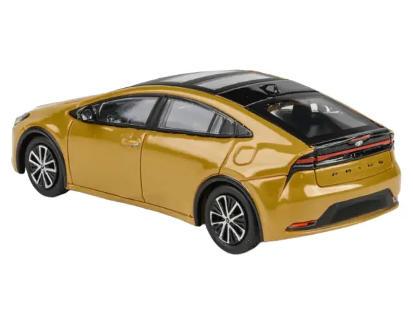 2023 Toyota Prius Maximum Yellow with Black Top and Sun Roof 1/64 Diecast Model Car by Paragon Models #2