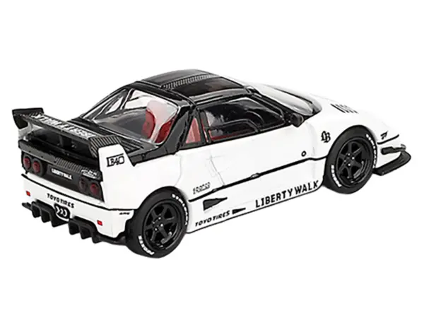 Mazda AZ-1 Liberty Walk LB40 RHD (Right Hand Drive) White with Black Top "2024 Tokyo Auto Salon" Limited Edition 1/64 Diecast Model Car by Mini GT #3