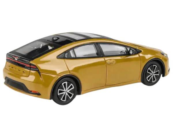 2023 Toyota Prius Maximum Yellow with Black Top and Sun Roof 1/64 Diecast Model Car by Paragon Models #3
