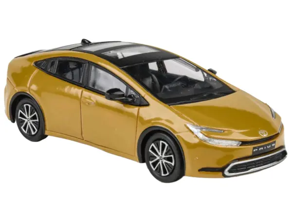 2023 Toyota Prius Maximum Yellow with Black Top and Sun Roof 1/64 Diecast Model Car by Paragon Models #4