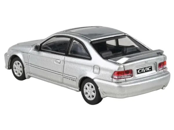 1999 Honda Civic Si EM1 Vogue Silver Metallic with Sunroof 1/64 Diecast Model Car by Paragon Models #2