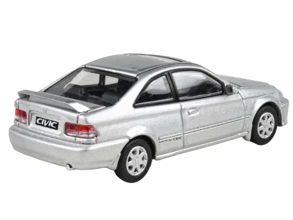 1999 Honda Civic Si EM1 Vogue Silver Metallic with Sunroof 1/64 Diecast Model Car by Paragon Models #3