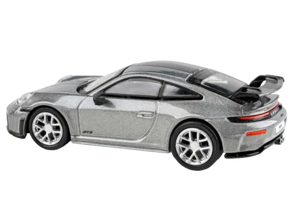 2025 Porsche 911 GT3 (992.2) GT Silver Metallic with Carbon Stripe 1/64 Diecast Model Car by Paragon Models #4
