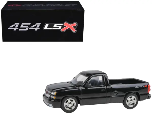 2006 Chevrolet Silverado 454 LSX Pickup Truck Onyx Black 1/64 Diecast Model Car by Paragon Models #1