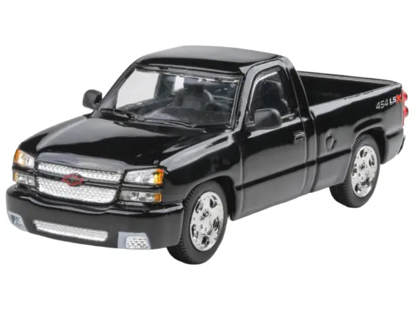 2006 Chevrolet Silverado 454 LSX Pickup Truck Onyx Black 1/64 Diecast Model Car by Paragon Models #4