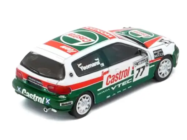 Honda Civic EG6 RHD (Right Hand Drive) #77 Team Castrol "National Saloon Car Cup" (1993) 1/64 Diecast Model Car by BM Creations #4