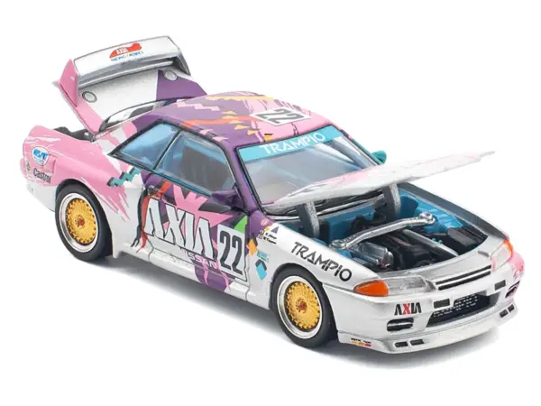 GTR R32 RHD (Right Hand Drive) #22 Masahiko Kageyama - Kazuo Shimizu "Axia" Group A "Japanese Touring Car Championship" (1991) 1/64 Diecast Model Car by Pop Race #3