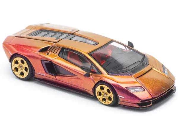 Lamborghini Countach LPI 800-4 Blu Hal Metallic 1/64 Diecast Model Car by Pop Race #2