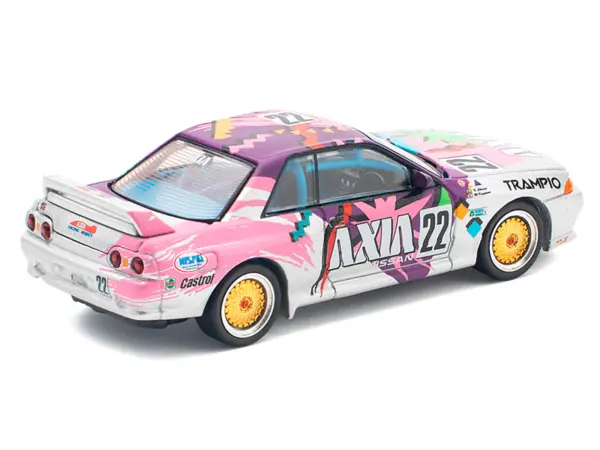 GTR R32 RHD (Right Hand Drive) #22 Masahiko Kageyama - Kazuo Shimizu "Axia" Group A "Japanese Touring Car Championship" (1991) 1/64 Diecast Model Car by Pop Race #4