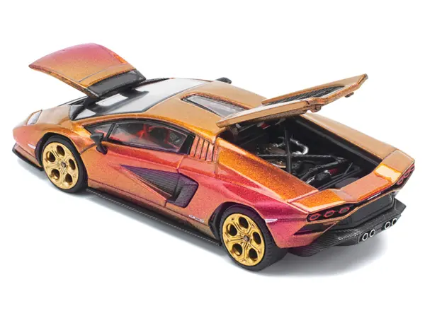 Lamborghini Countach LPI 800-4 Blu Hal Metallic 1/64 Diecast Model Car by Pop Race #4