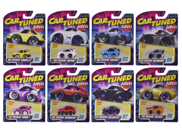 JDM Tuners Series 2 Set of 8 Pieces Diecast Model Cars by CarTuned #1