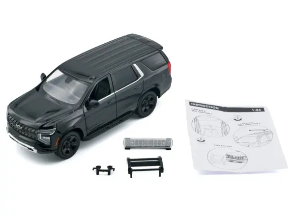 2025 Chevrolet Tahoe PPV Black "Custom Builder's Kit - Law Enforcement and Public Service" Series 1/24 Diecast Model Car by Motormax #2