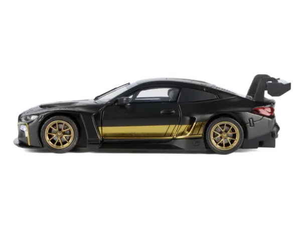 BMW M4 GT3 Matt Black with Gold Stripes "Midnight Eclipse" Series 1/24 Diecast Model Car by Motormax #2