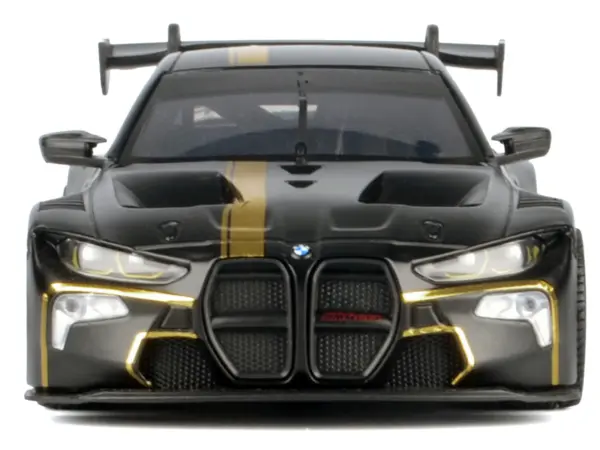 BMW M4 GT3 Matt Black with Gold Stripes "Midnight Eclipse" Series 1/24 Diecast Model Car by Motormax #4