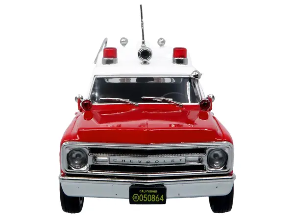 1969 Chevrolet C-10 Ambulance "Los Angeles City Fire Department" Red and White "5 Alarm" Series Limited Edition 1/50 Diecast Model by Iconic Replicas #4
