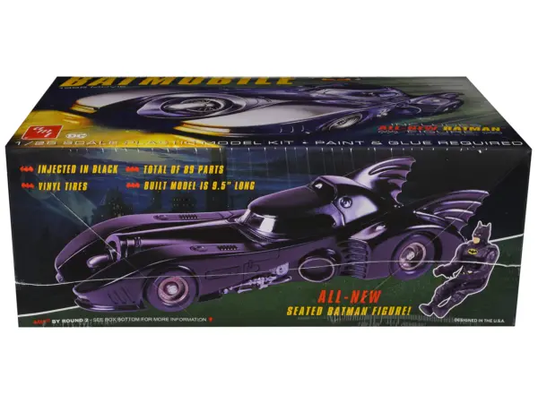 Skill 2 Model Kit Batmobile with Seated Batman Figure "Batman" (1989) Movie 1/25 Scale Model by AMT #3