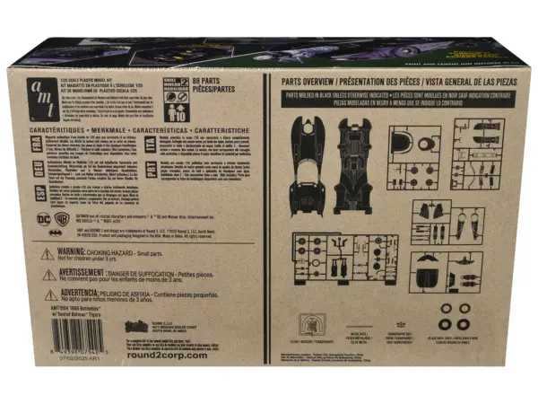 Skill 2 Model Kit Batmobile with Seated Batman Figure "Batman" (1989) Movie 1/25 Scale Model by AMT #4