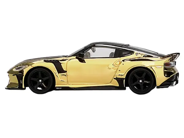 Nissan Z VeilSide FFZ400 Gold Chrome with Black Top Limited Edition 1/64 Diecast Model Car by Mini GT #2