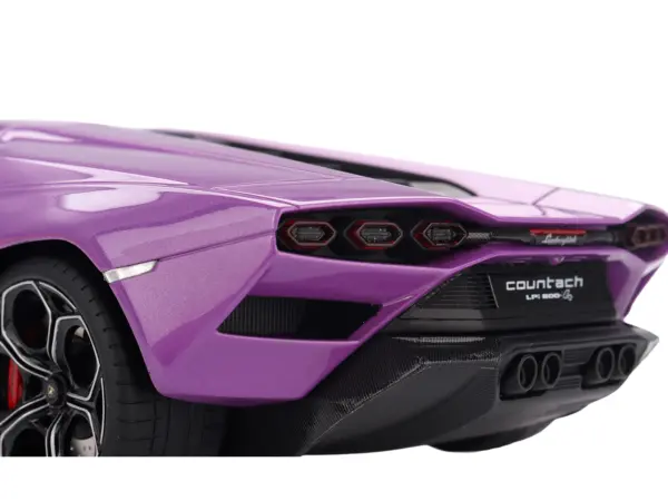 Lamborghini Countach LPI 800-4 Viola 30th Purple Metallic 1/18 Model Car by Top Speed #4