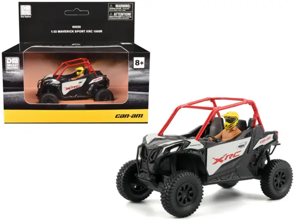 Can-Am Maverick Sport XRC 1000R Red and Gray with Driver Figure 1/32 Diecast Model by BRP Models #1