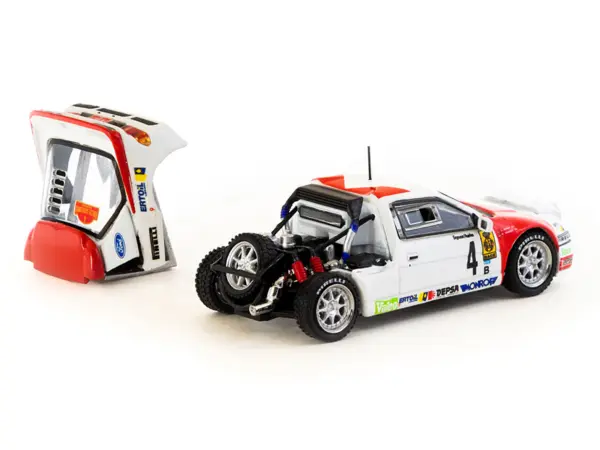 Ford RS200 #4 Antonio Zanini - Josep Autet "Rallye Catalunya" (1986) "Hobby64+" Series 1/64 Diecast Model Car by Tarmac Works #2