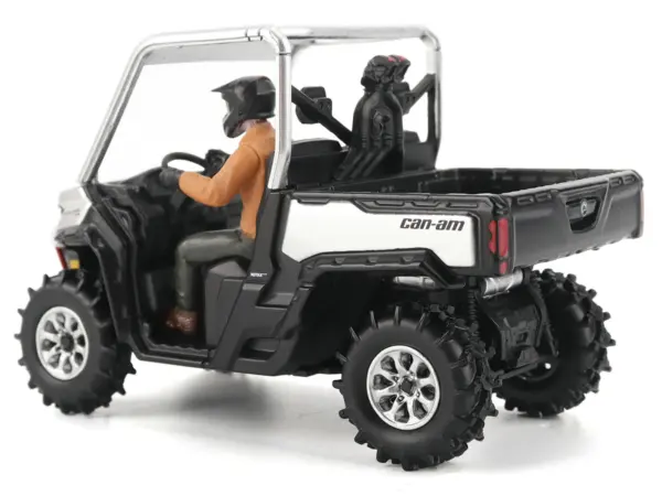 Can-Am Defender XMR Silver Metallic and Black with Driver Figure 1/32 Diecast Model by BRP Models #3