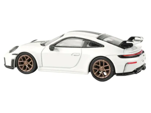 2025 Porsche 911 GT3 (992.2) Grand Prix White with Carbon Stripe 1/64 Diecast Model Car by Paragon #2