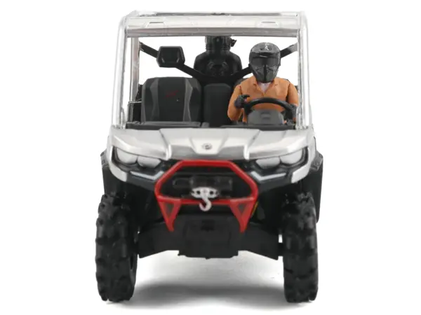 Can-Am Defender XMR Silver Metallic and Black with Driver Figure 1/32 Diecast Model by BRP Models #5