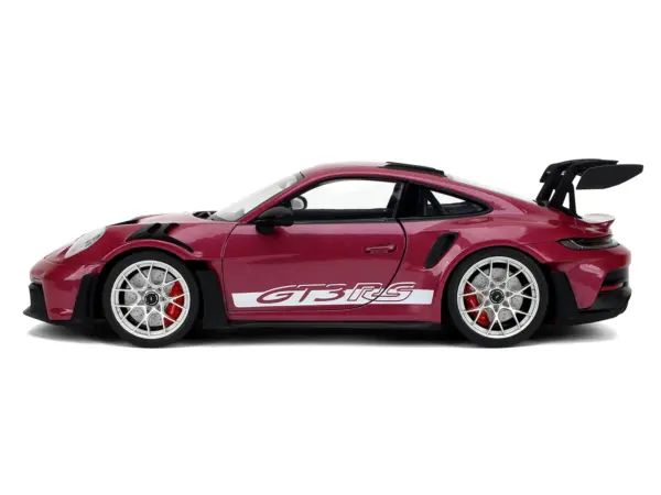 Porsche 911 GT3 RS Red Violet Metallic with White Stripes "Pink Slips" Series 1/18 Diecast Model Car by Jada #3