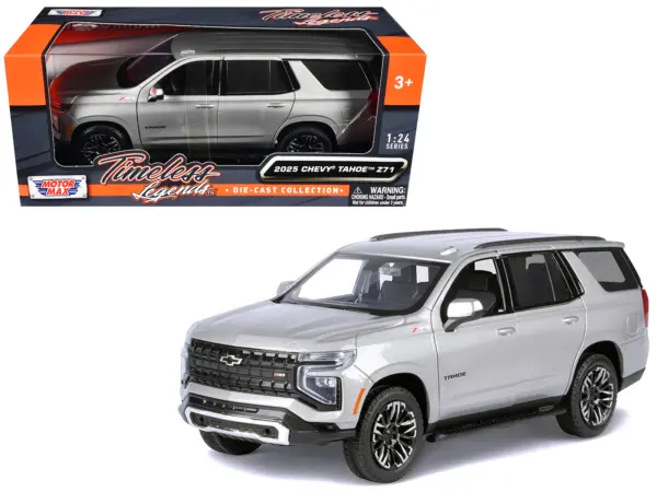 2025 Chevrolet Tahoe Z71 Gray Metallic "Timeless Legends" Series 1/24 Diecast Model Car by Motormax #1