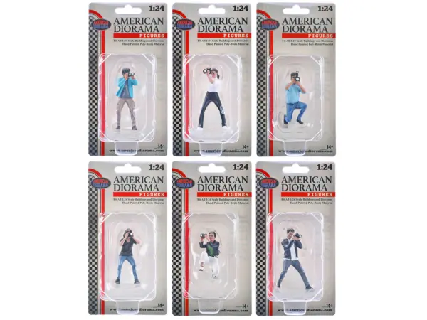 "Photographers" 6 piece Figure Set for 1/24 Scale Models by American Diorama #2