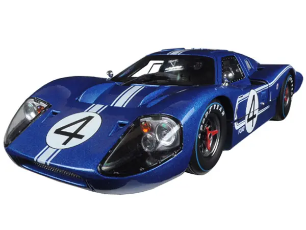Ford GT MK IV #4 Blue L. Ruby - D. Hulme 24 Hours of Le Mans (1967) 1/18 Diecast Model Car by Shelby Collectibles #2
