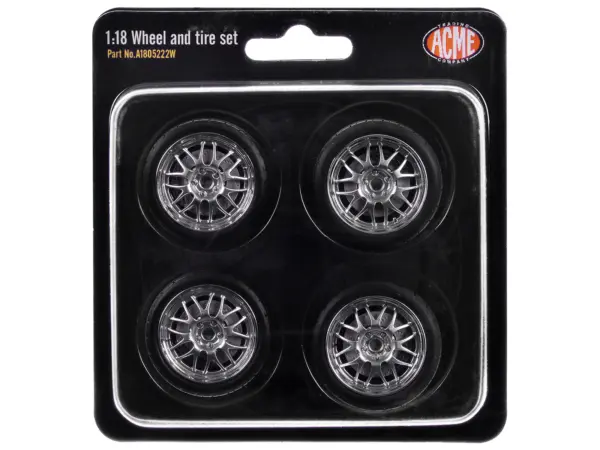 Street Fighter 18" Wheel and Tire Set of 4 pieces from "1968 Pontiac Firebird Street Fighter" for 1/18 Scale Models by ACME #3