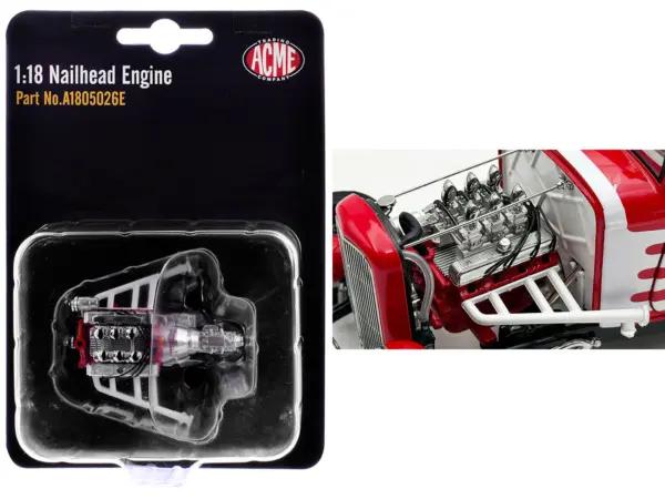 Nailhead Engine Replica from "1932 Ford 3 Window Coupe 'Peppermint Twist'" 1/18 Model by ACME #1