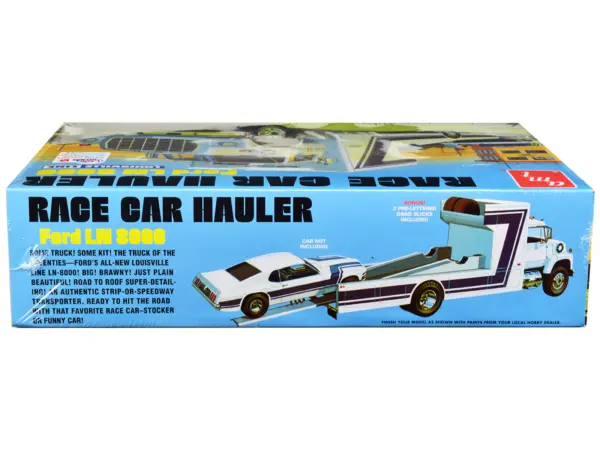 Skill 3 Model Kit Ford LN 8000 Race Car Hauler Louisville Line 1/25 Scale Model by AMT #2