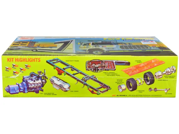 Skill 3 Model Kit Ford LN 8000 Race Car Hauler Louisville Line 1/25 Scale Model by AMT #3