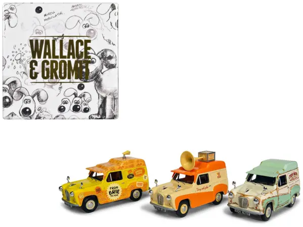 "Wallace & Gromit" Austin A35 Van Collection Set of 3 Pieces Diecast Model Cars by Corgi #1