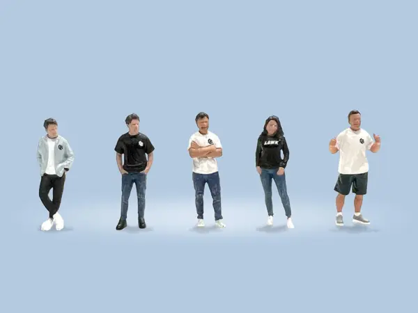 "Liberty Walk Team" 5 piece Diecast Figure Set (5 Figures) Limited Edition for 1/64 Scale Models by American Diorama #2