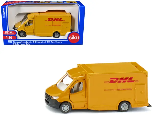 Mercedes-Benz Sprinter Van Yellow "DHL" 1/50 Diecast Model Car by Siku #1