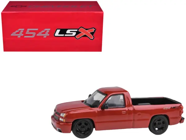 2006 Chevrolet Silverado 454 LSX Pickup Truck Victory Red 1/64 Diecast Model Car by Paragon Models #1